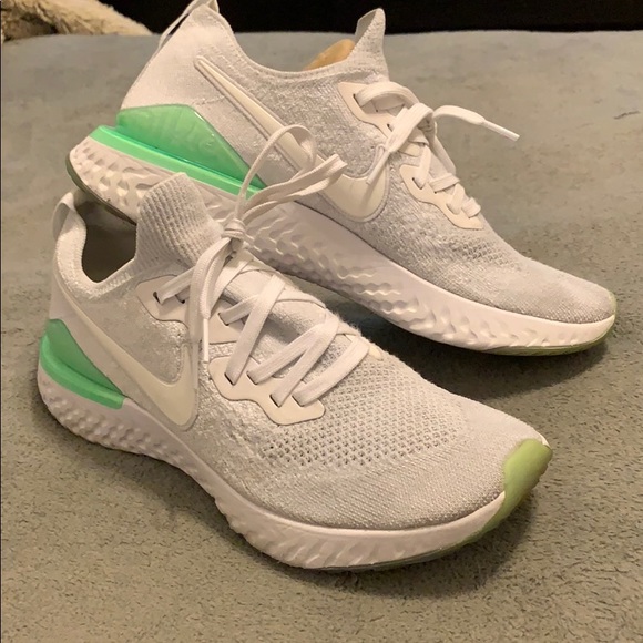 nike epic react flyknit 2 white lime